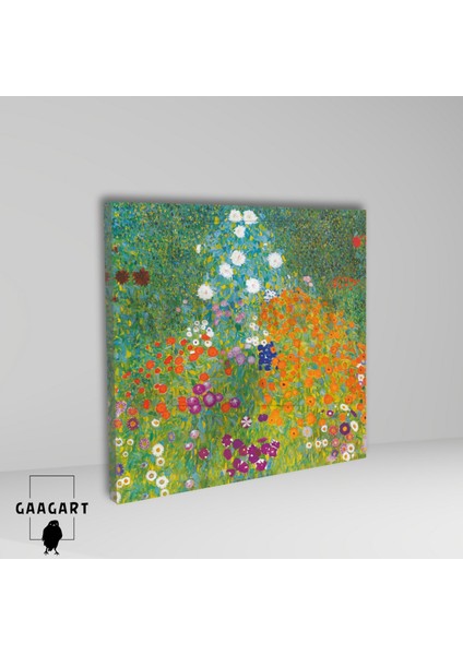 Kare Kanvas Tablo Ünlü Eserler Gustav Klimt-Cottage Garden (1905-1907) fiyatları