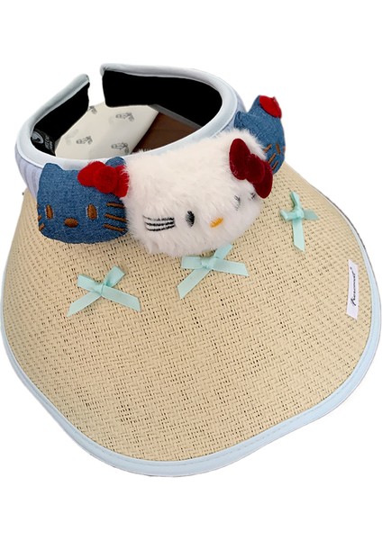 Kitty Kedi Boş Üstten Güneş Şapkası (Yurt Dışından)
