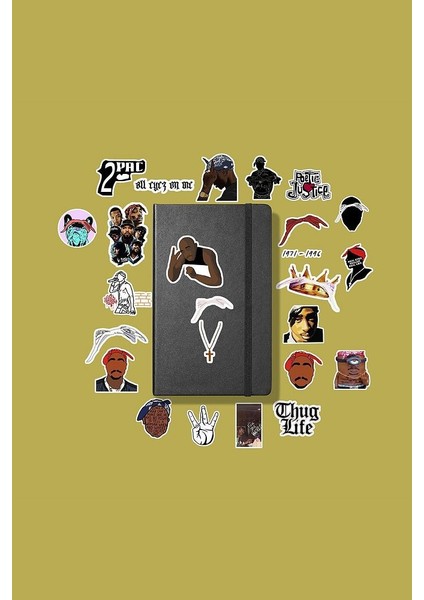 Tupac 2pac Sticker Paketi /bullet Journal Defter Çıkartma Ajanda Laptop Etiket