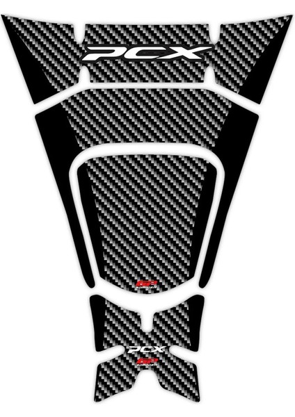 Honda Pcx 125 / 150 2018-2020 Uyumlu Tank Pad Siyah