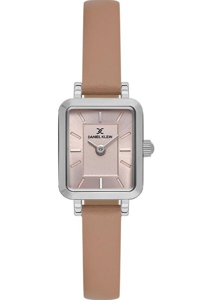 DKE.1.10862-1 3 Atm Suya Dayanıklı Deri Kordonlu Pembe Kadın Kol Saati