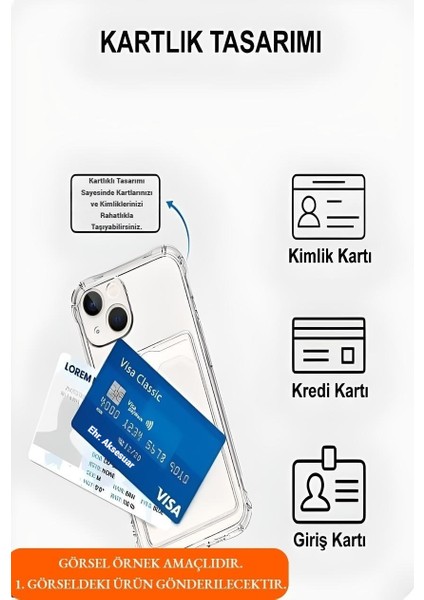 iPhone 16 Pro Max Uyumlu Kamera Korumalı Kartlıklı Köşeleri Airbag Tasarımlı Darbe Önleyici Şeffaf Silikon Kılıf fiyatları