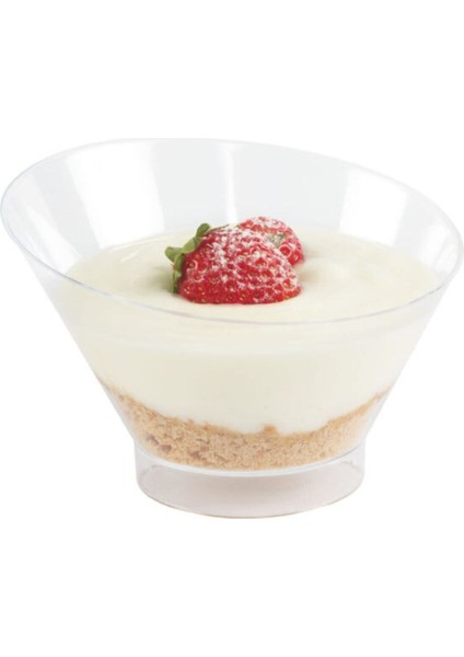 Asimetrik Tatlı ve Sunum Kasesi Kapak 250 Ml. (15 Adet) Tatlı Magnolia Profiterol Tiramisu