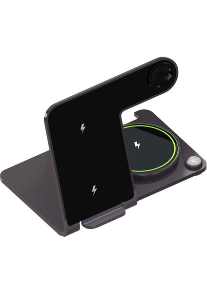 Hızlı Şarj 3in 1 Mag Safe Tutucu Kompakt Stand Telefon Saat Kulaklık Aynı Anda Hızlı Şarj