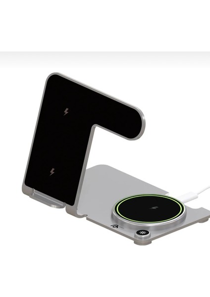 Hızlı Şarj 3in 1 Mag Safe Tutucu Kompakt Stand Telefon Saat Kulaklık Aynı Anda Hızlı Şarj