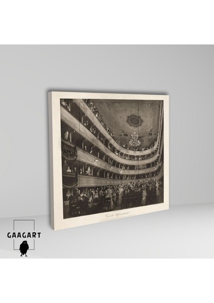 Kare Kanvas Tablo Ünlü Eserler Gustav Klimt Eski Burg Tiyatrosu'nun Oditoryumu fiyatları