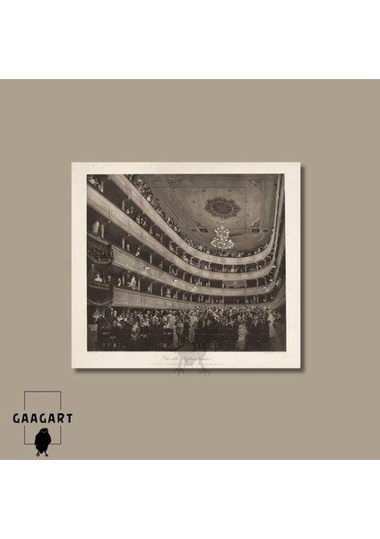 Kare Kanvas Tablo Ünlü Eserler Gustav Klimt Eski Burg Tiyatrosu'nun Oditoryumu modelleri