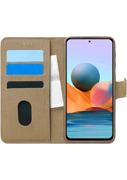 Samsung Galaxy J7 Core SM-J701F Uyumlu Kart ve Para Bölmeli Standlı Cüzdanlı Kılıf - Altın