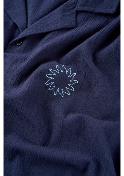 Güneş ve Dalga Müslin Gömlek - Lacivert fiyatları