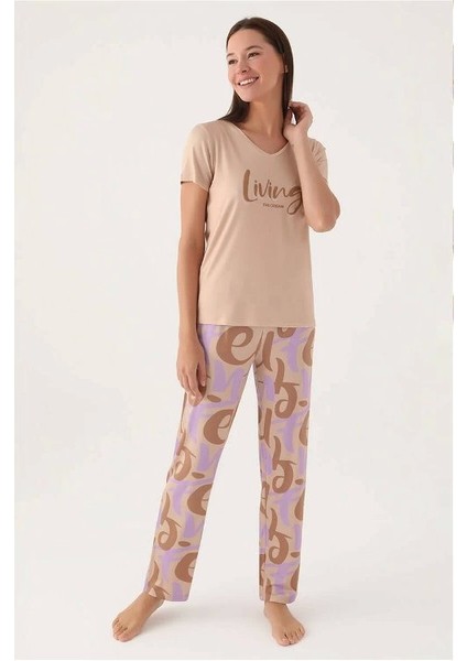 2911-S Kadın Kısa Kol Pijama Takımı modelleri