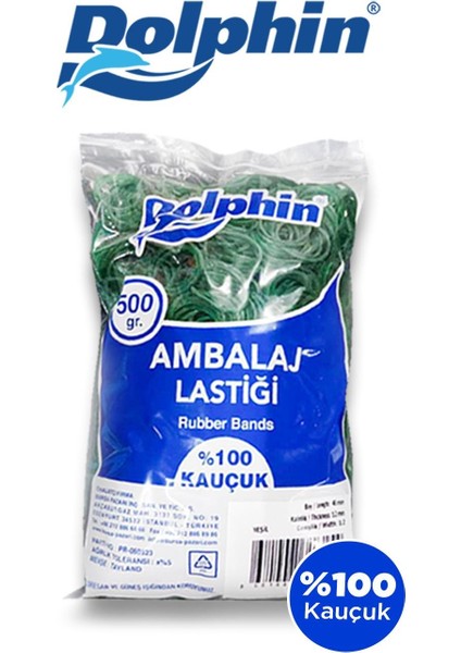 Dolphin Kauçuk Lastik Yeşil 40MM x 500GR