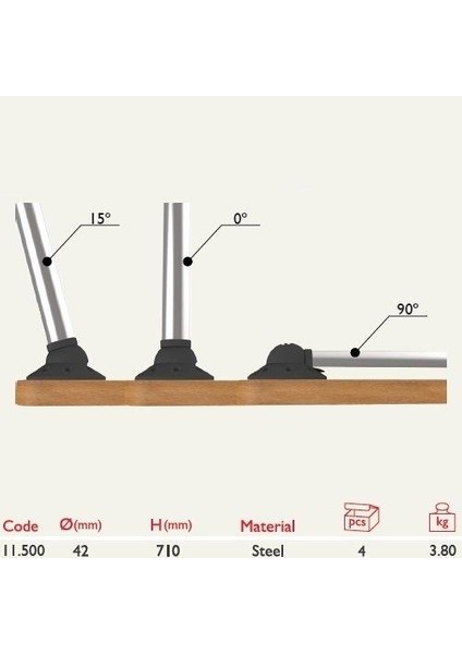Katlanır Masa Ayağı 11.500 1 Adet Siyah fırsatları