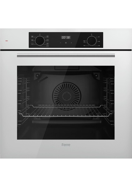 Flowart QBL63CB-SS206-D078 7 Prog. Dijital Turbo Ankastre Set - Beyaz
