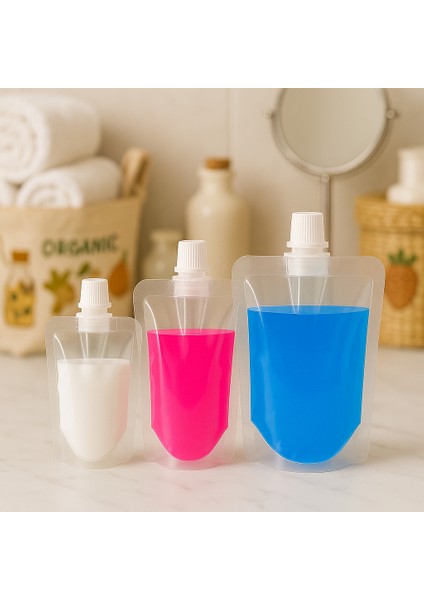 Çeşitli Ölçülerde İçecek Torbası 50 ml Ginger Shot, 100 ml Detoks, 200 ml Cold Brew 2'şer Adet (Toplamda 6 Adet)