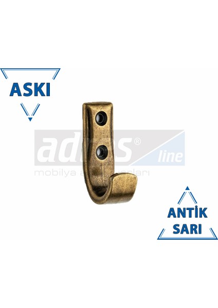 Vizyon Askı 4'lü Antik Sarı