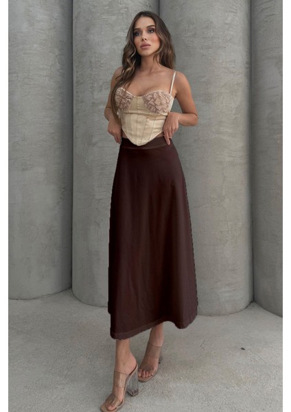 Puf Scuba Kloş Lastikli Uzun Etek fırsatları