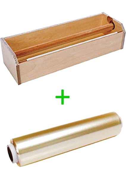 Roll- Up 45X300M 8mic Streç Film ve Kesme Aparatı Seti 2 Parça