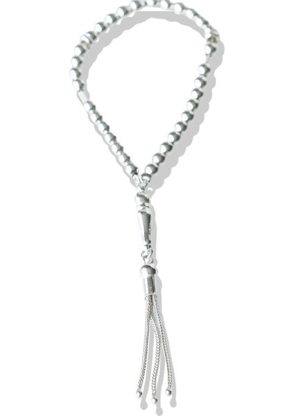 Üç Püsküllü Mini Taneli Gümüş Tesbih fiyatları