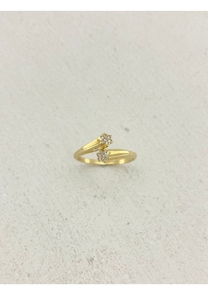 14 Ayar Altın Taşlı Kuyruk Yıldızı Yüzük modelleri