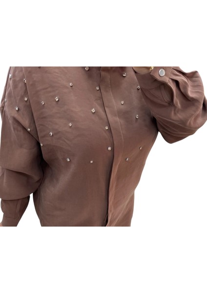 Kadın Taş Detaylı Pantolonlu Ikili Takım 25YT6139 modelleri