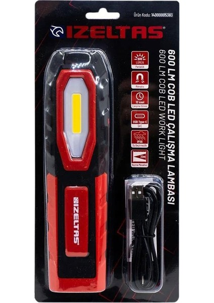 Izeltaş 14000005383 600 Lümen Cob LED Şarjlı Büyük Boy Çalışma Lambası indirimleri