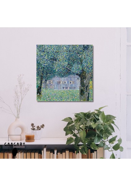 Kare Kanvas Tablo Ünlü Eserler Gustav Klimt Farmhouse In Buchberg