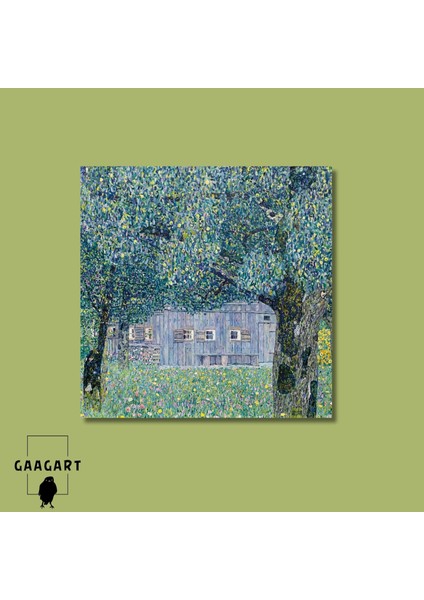Kare Kanvas Tablo Ünlü Eserler Gustav Klimt Farmhouse In Buchberg modelleri