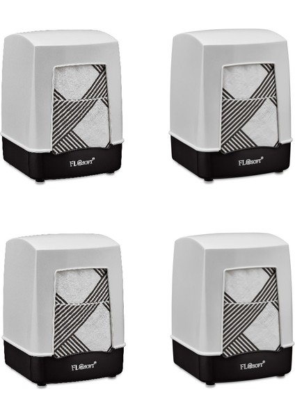 Masa Üstü 4 Lü Dikey Dispenser Peçetelik - Flosoft Peçetelik F053