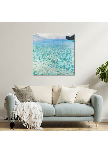 Kare Kanvas Tablo Ünlü Eserler Gustav Klimt On Lake Attersee