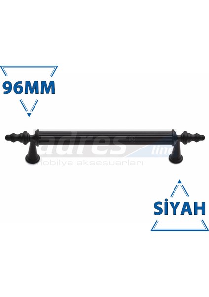 Gündüz Kulp 4'lü 96mm Siyah - Siyah
