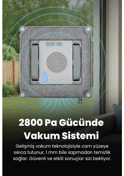 WA9 Pro Çift Yönlü Su Püskürtmeli Cam Temizleme Robotu (Kumandalı)