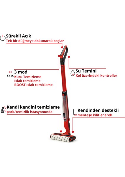 Akülü Temizlik Seti (4,0 Ah Akü ve Şarj Cihazı, Cleanexxo Sert Zemin Temizleyici, Te-Vc 18 El Süpürgesi) fiyatları
