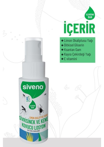 Sivrisinek ve Kene Kovucu Sprey Losyon Bitkisel Tüm Vücut Için Seyahat Tatil Boy 50 ml fırsatları