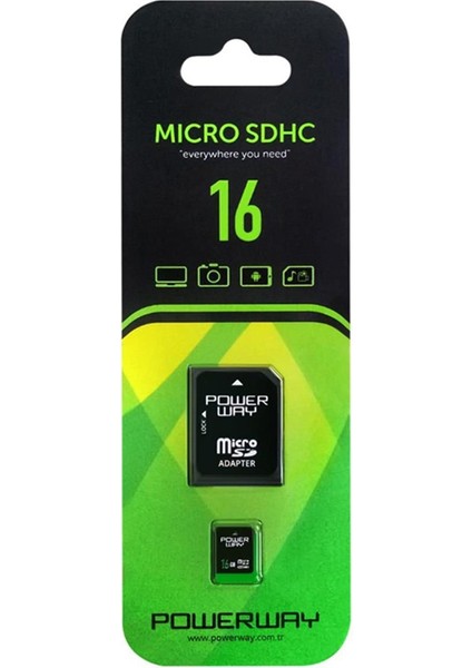 Powerway Pwr-16 16 GB Mıcro Sd Hafıza Kartı (4767) - MCT9612-3767