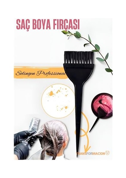 Turk Geniş Uçlu Saç Boya Fırçası Balyaj Fırçası Solingen Professional - MCT8409-9373