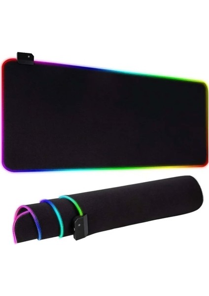 Siyah Rgb Aydınlatmalı 80X30 Mouse Pad