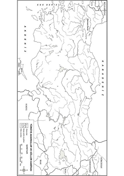 Türkiye Akarsular ve Göller Haritası A4 10 Adet 21X29.7CM Türkiye Akarsu ve Göl Dilsiz Harita Fotokopi Proje Ödev Okul fiyatları