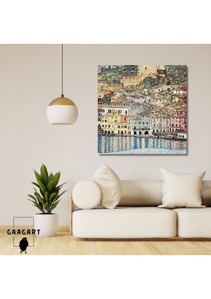 Kare Kanvas Tablo Ünlü Eserler Gustav Klimt Garda Denizi