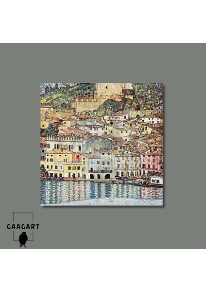 Kare Kanvas Tablo Ünlü Eserler Gustav Klimt Garda Denizi modelleri
