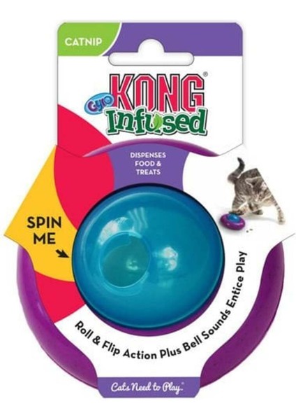 Kong Infused Cat Gyro Kediotlu ve Zilli Kedi Oyun Topu