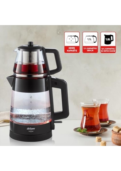 AR3136 Teamond Çay Makinesi, Siyah