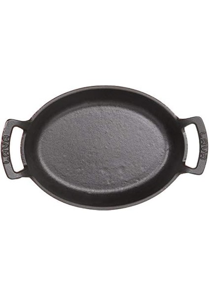 Metal Oval Kuplu Döküm Tava 23X17, Kırmızı