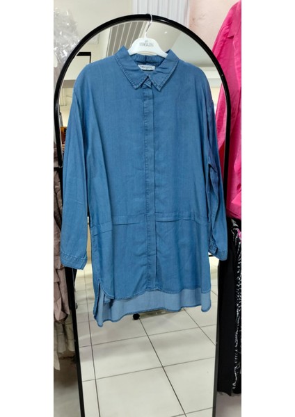 Kadın Tensel Kumaş Büyük Beden Tunik