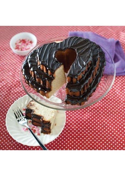 Ware Cast Bundt Bakeware Katmanlı Kalp, 12 Bardak, Şekerleme