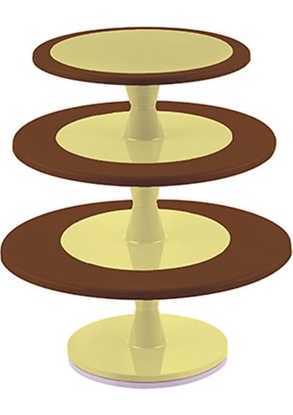 Hula Up Brown Xxl Multiplayer - Kahverengi Xxl 3 Katlı Sunum Tabağı