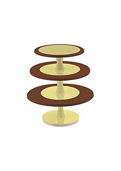 Hula Up Brown Xxl Multiplayer - Kahverengi Xxl 3 Katlı Sunum Tabağı
