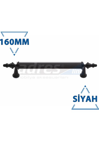 Gündüz Kulp 4'lü 160mm Siyah - Siyah
