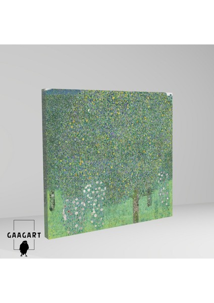 Kare Kanvas Tablo Ünlü Eserler Gustav Klimt-Rosebushes Under The Trees fiyatları