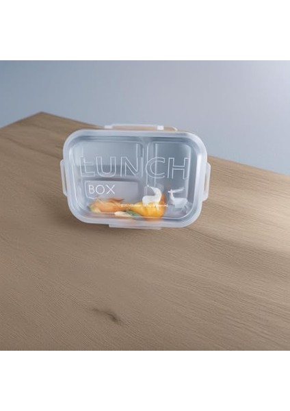 650 ml Hybrid Bento Box - Bpa'sız Plastik Gövde, 3 Bölmeli Paslanmaz Çelik Çok Amaçlı Yemek Kabı 2347 (Pembe)