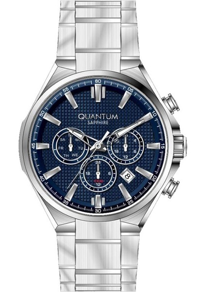 PWG1202.390 Tüm Fonksiyonları Aktif 10 Atm Suya Dayanıklı Çelik Kasa Çelik Kordon Safir Cama Sahip Metalik Renk Erkek Kol Saati